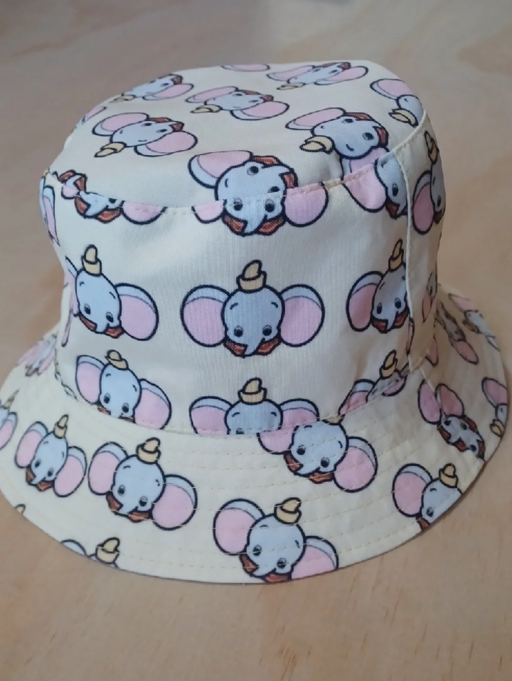 Dumbo Fabric Bucket Hat Yellow Pink Kawaii Pastel